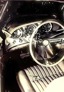 1964 car interior art