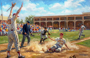 1950s Iowa State Cyclones Baseball Art by Row One Brand