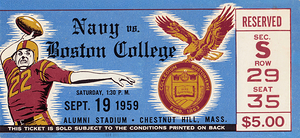 1959 Navy Midshipmen at Boston College Eagles