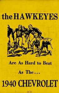 1940 Iowa Hawkeyes Football Chevrolet Ad