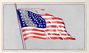 early 1900s american flag art