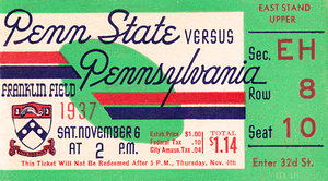 1937 Penn State Nittany Lions at Penn Quakers