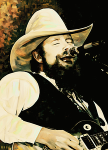 1980s Charlie Daniels Painting