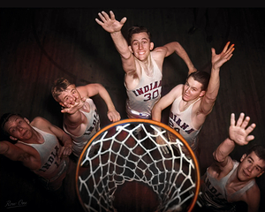 Vintage Indiana Hoosiers Basketball Art