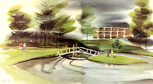 1960s Lake Byron Southern Miss Campus Art