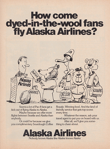 1976 Alaska Airlines Pac-8 Ad