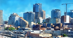 seattle downtown painting