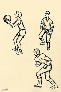 1951 Three Sport Star Art