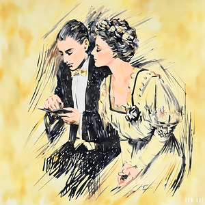 1910 couple art