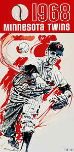 1968 minnesota twins baseball art
