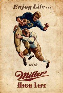 1948 Miller Football Ad Remix