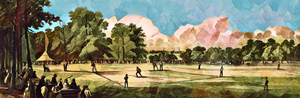 1859 Elysian Field Baseball Art Remix