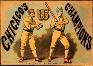 1876 Chicago Champions Vintage Baseball Print
