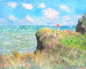 1882 monet cliff walk pourville