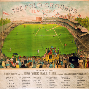 1887 New York Baseball Polo Grounds Art