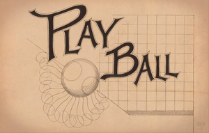 1890 Play Ball Baseball Art
