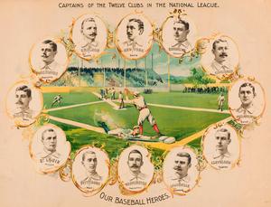 1895 Our Baseball Heroes National League Baseball Captains Art