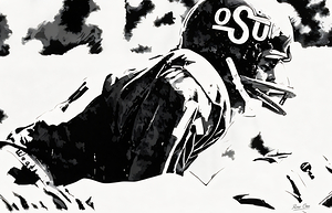 1976 Oklahoma State Cowboys Football Art