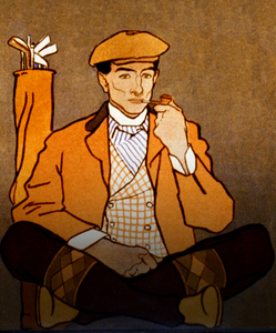 1899 Sitting Golfer Art Print