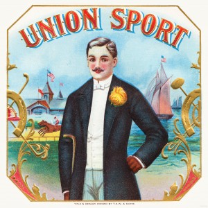1900 Union Sport Cigar Label Art