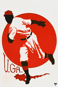 1900s Georgia Bulldogs Baseball Art