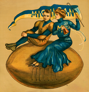 1901 Michigan Football Art F Earl Christy