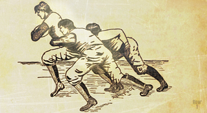 1901 football players art