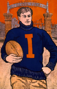 1902 Illinois Fighting Illini Football Art by Bristow Adams