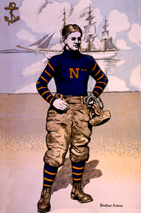 1902 Navy Football Bristow Adams Art