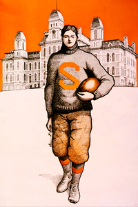 1903 Syracuse University Football Player by Mae Goodelle Chaffee