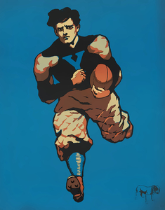 1903 Yale Bulldogs Football Player Art