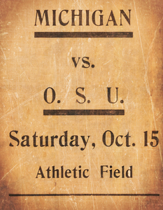 1904 Michigan vs. Ohio State Football Game Ad