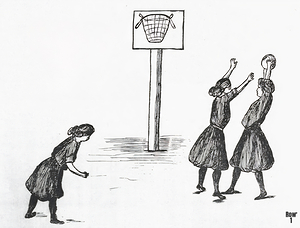 Early 1900s Womens Basketball Art