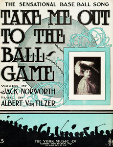 1908 Take Me Out To The Ball Game Sheet Music Artwork
