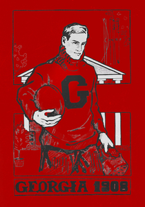1908 Georgia Football Player Art
