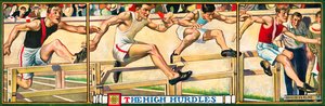 1909 High Hurdles Art by Hibberd VB Kline