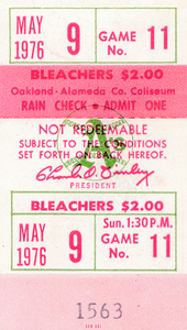 1976 Oakland As vs. New York Yankees