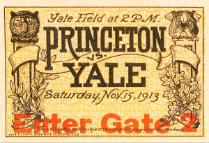 1913 princeton yale college football ticket art sports gifts