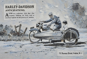 1918 harley davidson advertisement remix art