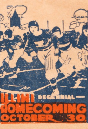 1920 Illinois Illini Football Homecoming Art