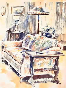 1920 living room art