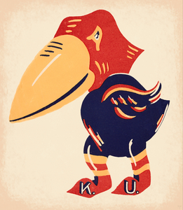 Vintage Kansas Jayhawk Art Print