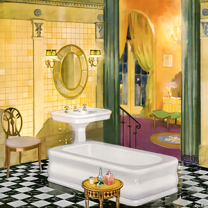 1920s Bathroom Interior Design