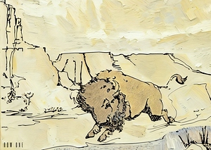 1920s bison art