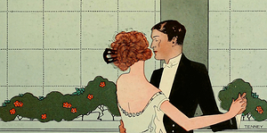 1920s couple dancing art