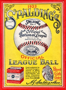 1922 Spalding Baseball Advertisement Wall Art 