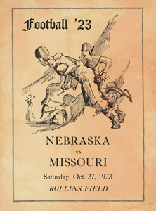 1923 Nebraska Versus Missouri Football Art