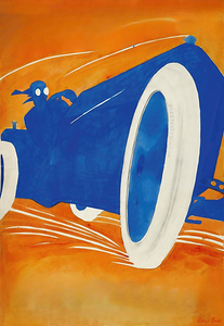 1924 auto racing car art