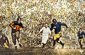 1924 red grange football art 