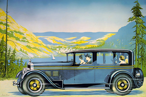 1925 car drive art